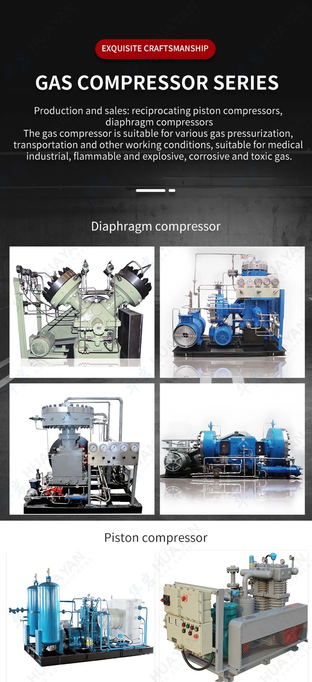 Dw-10/2 Best Quality High Pressure Oil Free Ammonia Hydrogen Natural Gas Piston Compressor Reciprocating Compressor Price